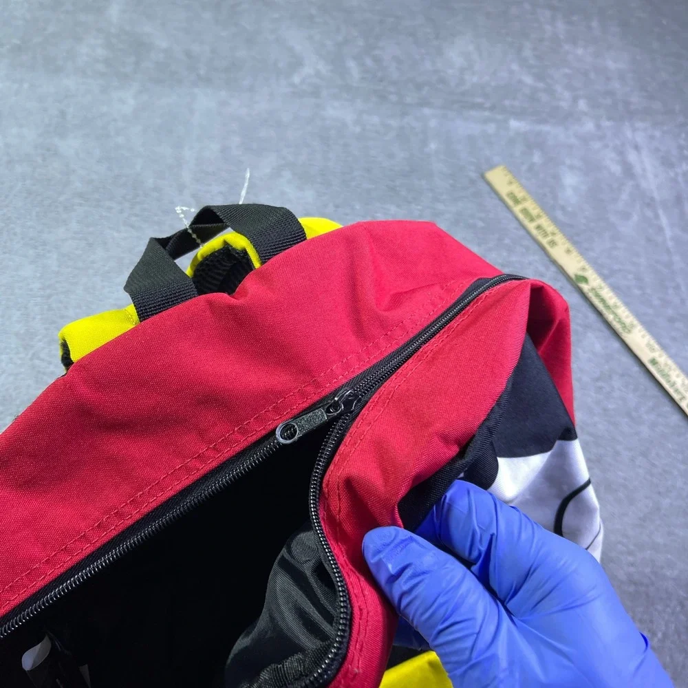 Mickey Mouse Backpack Red Yellow Black‎ Classic Character Print School Bag